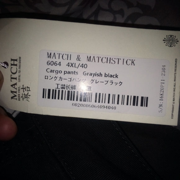 Match and match stick cargo pants 4xl/40 blue, black and grayish black - Picture 5 of 6